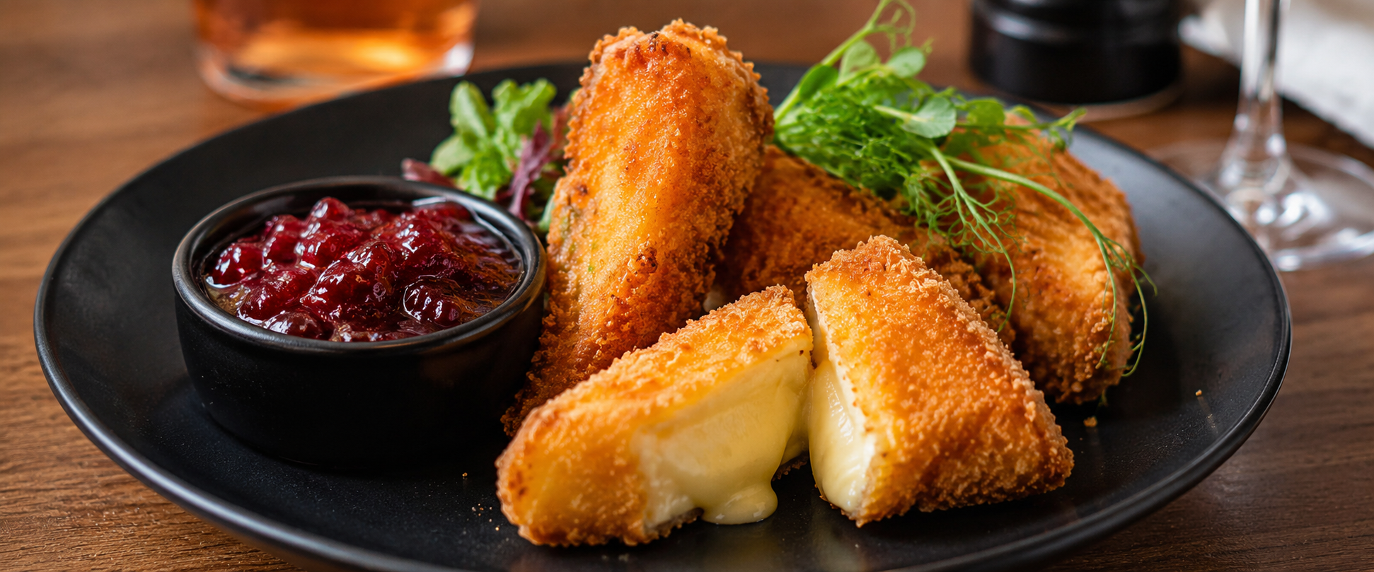 Christmas fried brie dish